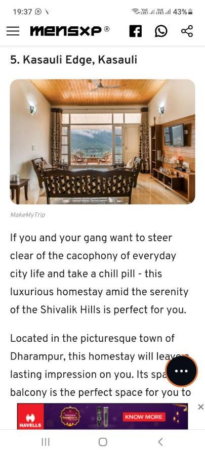 Kasauli Edge Apt With Balcony Екстериор снимка